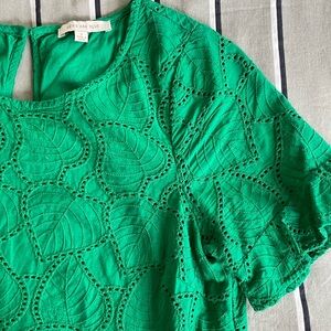 Skies Are Blue green blouse